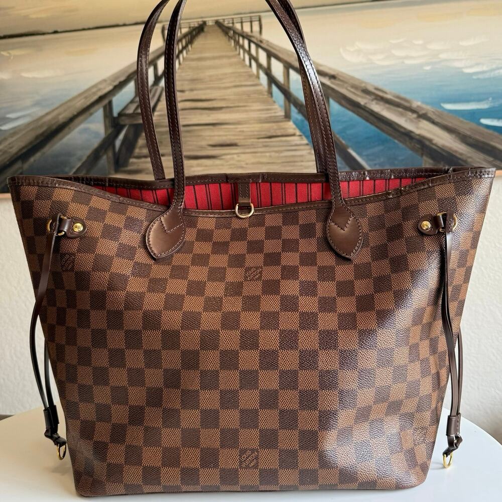 💎✨DISCONTINUED ✨💎 Authentic Louis Vuitton Neverfull MM Damier Ebene - Picture 7 of 9